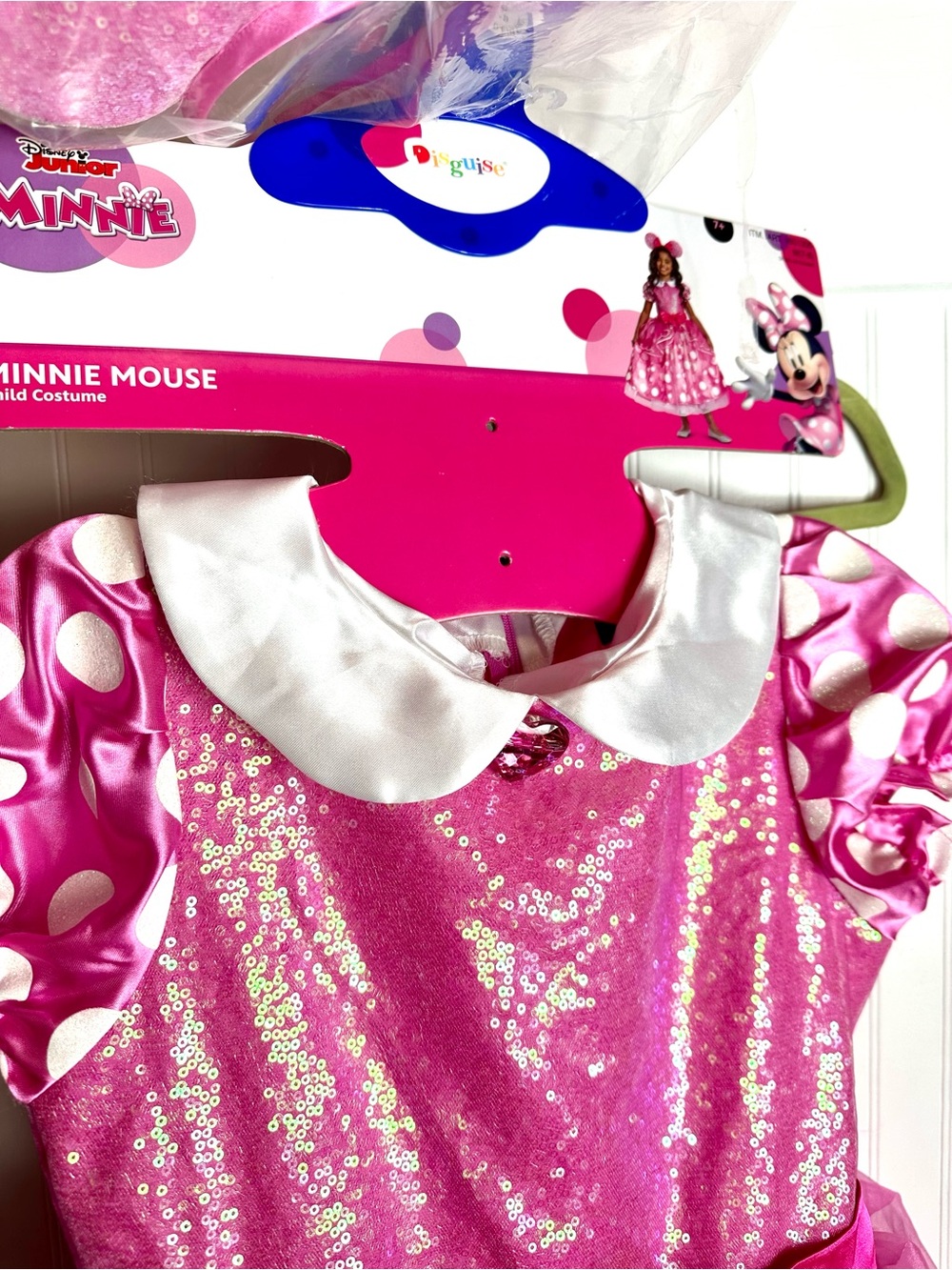 Disney Pink Minnie Mouse Polka Dot Dress with Ears - Picture 5 of 16